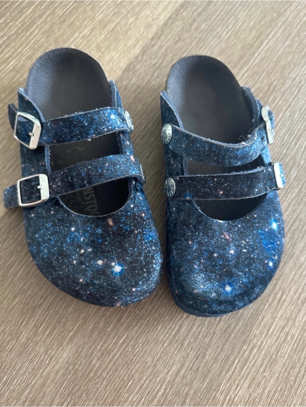 Birkenstock clogs size 8C Galaxy Print Double-Strap Slip-On Shoes - Blue